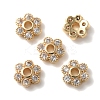 Rack Plating Brass Cubic Zirconia Bead Cap KK-C020-12B-LG-3