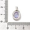 Platinum Brass Micro Pave Cubic Zirconia Pendants KK-U031-02P-06-3