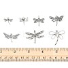 50Pcs 7 Styles Tibetan Style Alloy Dragonfly Pendants TIBEP-FS0001-43-5