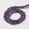 Imitate Austrian Crystal Bicone Glass Beads Strands GLAA-F029-5x5mm-04-2