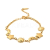 304 Stainless Steel Link Bracelets for Women Ion Plating(IP) LS-BJEW-A052-01G-2