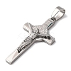 304 Stainless Steel Religion Jesus Cross Pendants X-STAS-F323-12P-2