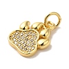 Rack Plating Brass Micro Pave Cubic  Zirconia Pendants KK-U027-16G-2