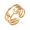 304 Stainless Steel Cuff Open Rings SA-CBAD22F-01G-F-1