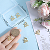 8Pcs Mother's Day Rack Plating Brass Charms KK-BBC0013-94-3