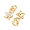 Brass Micro Pave Cubic Zirconia Charms KK-F927-16G-2