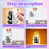 PVC Lamp Film for DIY Colorful Light Hanging Lamp Frosted Glass Jar DIY-WH0408-014-4