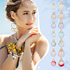 70Pcs 14 Styles Transparent Spray Painted Glass Pendants GLAA-GA0002-16-5