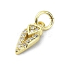 Brass Micro Pave Cubic Zirconia Pendants KK-H475-54G-02-2