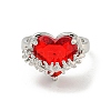 Zinc Alloy Rhinestone Solitaire Ring LS-RJEW-Z048-03P-03-2