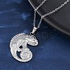 304 Stainless Steel Pendant Necklaces NJEW-H059-07P-2