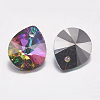 Faceted K9 Glass Rhinestone Charms RGLA-F053-C-001-M-3