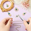 5Pcs 5 Styles Brass Micro Pave Cubic Zirconia Pendants KK-CJ0003-57-5