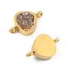 Natural Mixed Stone Chip 304 Stainless Steel Triangle Connector Charms KK-P300-28G-2