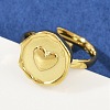 Golden 304 Stainless Steel Finger Rings RJEW-H254-08C-G-1