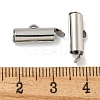 Brass Slide On End Clasp Tubes KK-N254-119P-01-3