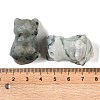 Natural Mixed Gemstone Carved Cat Figurines DJEW-M015-04-3