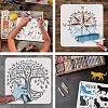 FINGERINSPIRE 6Pcs 6 Styles Halloween Theme PET Hollow out Drawing Painting Stencils Sets for Kids Teen Boys Girls DIY-WH0172-988-4