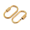 304 Stainless Steel Screw Carabiner Lock Charms STAS-K192-01G-A-2