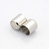 Tarnish Resistant Column 304 Stainless Steel Magnetic Clasps with Glue-in Ends STAS-N041-03-3