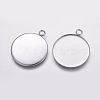 Tarnish Resistant 304 Stainless Steel Pendant Cabochon Settings LS-STAS-K146-047-30mm-1