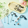 8Pcs 4 Colors Alloy Beadable Bar Keychain for DIY Crafts Jewelry Making KEYC-TA0001-36-8