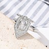 Brass Micro Pave Clear Cubic Zirconia Cuff Finger Rings for Women RJEW-U033-10P-3