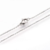 Non-Tarnish 304 Stainless Steel Cable Chain Necklaces LS-NJEW-G313-16P-2