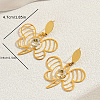 Elegant Tassel Butterfly 201 Stainless Steel Stud Earrings PO0669-5