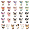 CHGCRAFT 26Pcs 13 Style Alloy Enamel Printed Pendants FIND-CA0006-41-1