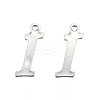 Tarnish Resistant 304 Stainless Steel Letter Charms STAS-F039-01I-P-1