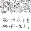 100pcs 10 Styles Tibetan Style Alloy Pendants TIBEP-CJ0001-44-3