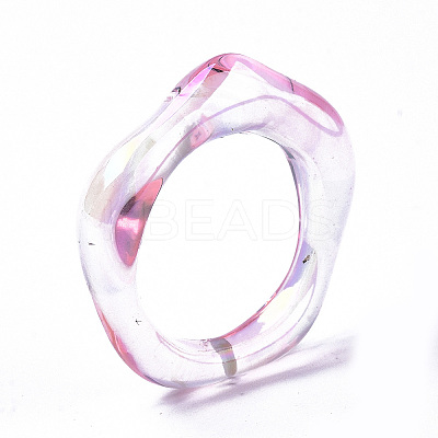 Transparent Resin Finger Rings RJEW-T013-001-E03-1