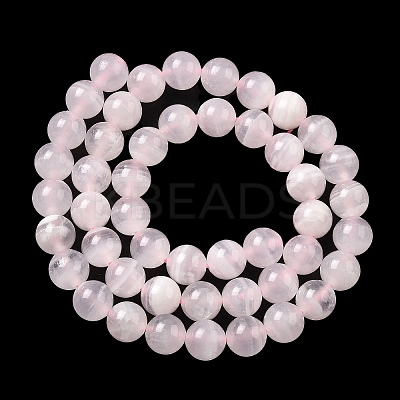 Natural Pink Calcite Beads Strands G-Z103-A01-8mm-1