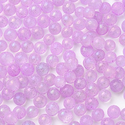 Luminous Glow in the Dark Transparent Glass Round Beads GLAA-F124-B01-1