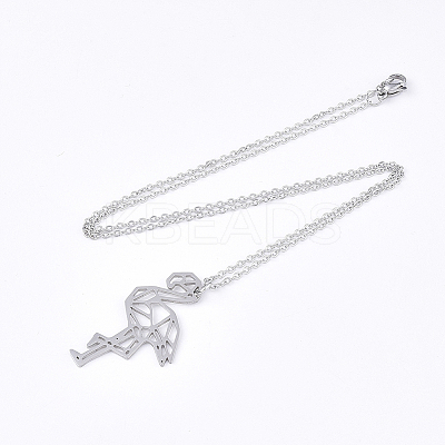 Non-Tarnish 201 Stainless Steel Pendant Necklaces LS-NJEW-T009-JN024-1-45-1