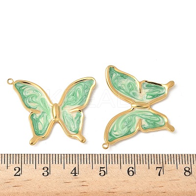 304 Stainless Steel Enamel Pendants STAS-V015-61B-G-1