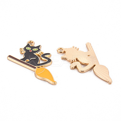Eco-Friendly Alloy Enamel Pendants X-ENAM-T011-80A-NR-1