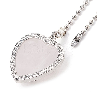 Heart Natural Rose Quartz Ceiling Fan Pull Chain Extenders FIND-JF00118-02-1
