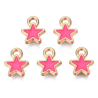 Alloy Enamel Star Charms ENAM-N054-69B-NR-1