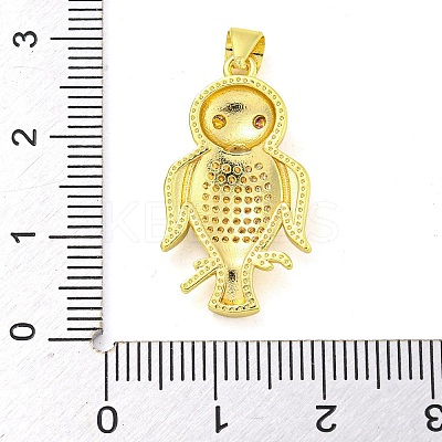 Brass Micro Pave Cubic Zirconia Pendants FIND-Z044-07G-1