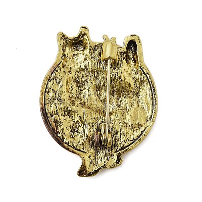 Retro Antique Golden Animal Alloy Brooches for Backpack Clothes LS-JEWB-S040-02C-AG-1