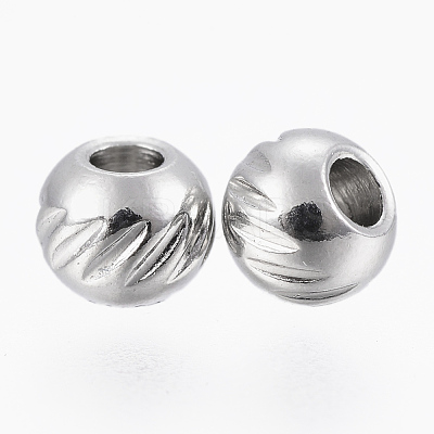 Tarnish Resistant 304 Stainless Steel Beads X-STAS-G154-36-4mm-1