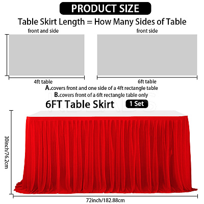 Polyester Table Skirt AJEW-WH20022-20F-1
