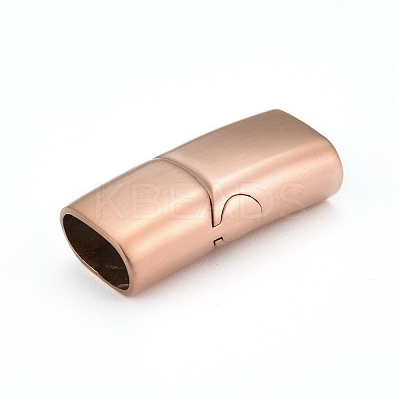 304 Stainless Steel Magnetic Clasps with Glue-in Ends STAS-F130-39R-1
