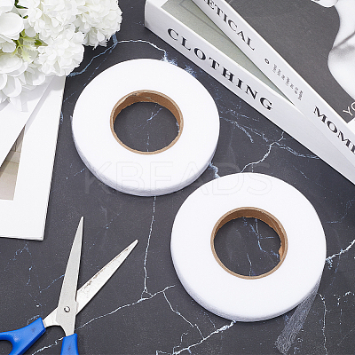 2 Rolls 2 Colors Non-woven Fabric Polyamide Double-sided Hot Melt Adhesive Film DIY-GF0009-34B-1