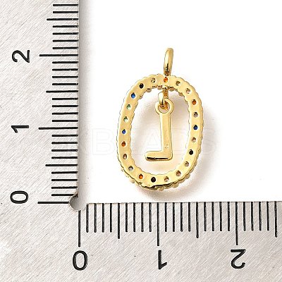 Brass Micro Pave Cubic Zirconia Pendants ZIRC-P123-01G-L02-1