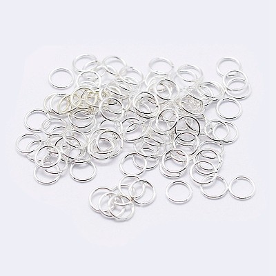 925 Sterling Silver Saw Cut Open Jump Rings STER-F036-02S-0.9x8mm-1