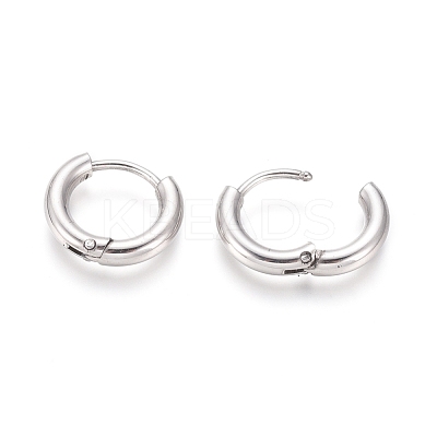 Tarnish Resistant Small Huggie Hoop Earrings for Girl Women EJEW-F111B-13mm-PA-1