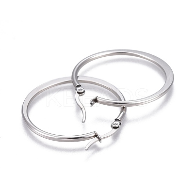Tarnish Resistant 201 Stainless Steel Hoop Earrings EJEW-A052-27E-1